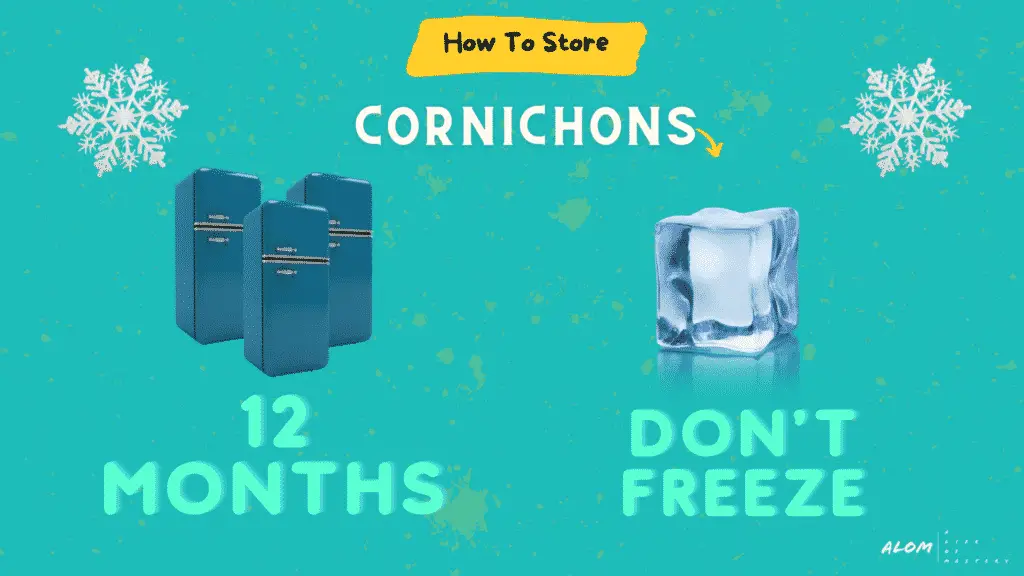 cornichon infographic how to store