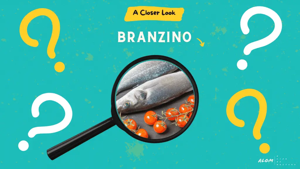 An image of a branzino magnified